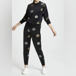 Splendid X MARGHERITA Velluto Daisy Pull on sweatpants in Nero